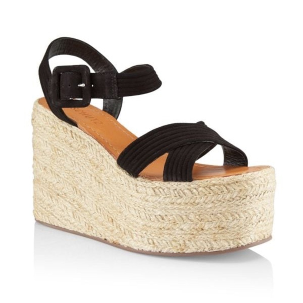 SCHUTZ Blisse Suede Wedge Sandals Espadrilles Sz‎ 11B